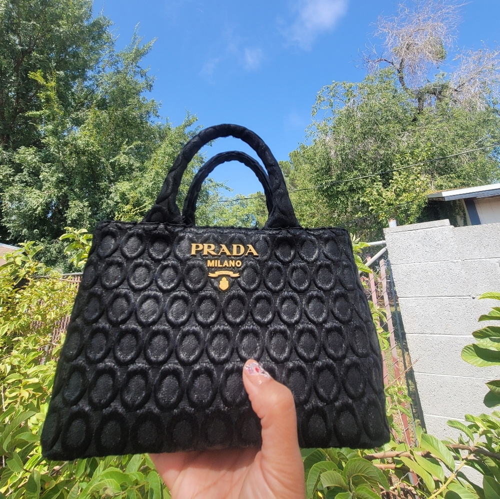Prada black mini tote